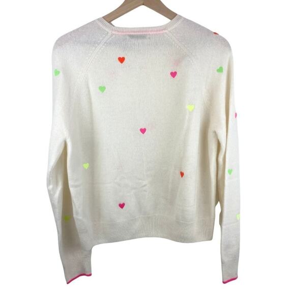 NWT Scott & Scott London Mini Multi-Colored Hearts Sweater M - Picture 5 of 11